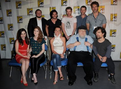 Peter Dinklage, Michelle Fairley, Richard Madden, George R.R. Martin, David Benioff, D.B. Weiss, Kit Harington, Rose Les