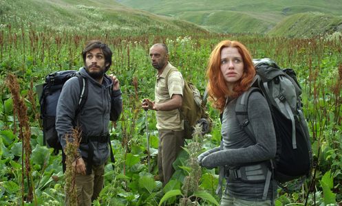 Gael García Bernal, Hani Furstenberg, and Bidzina Gujabidze in The Loneliest Planet (2011)