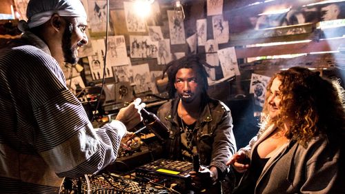 Danielle Macdonald, Mamoudou Athie, and Siddharth Dhananjay in Patti Cake$ (2017)