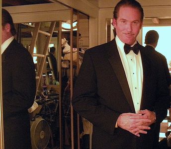 Kelly Nelson in a tux with nowhere to go.