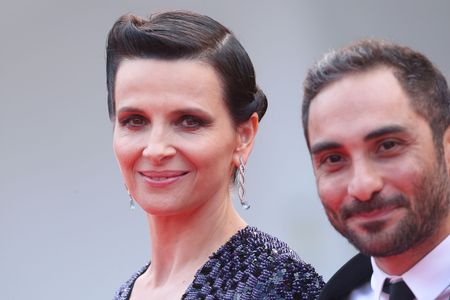 Juliette Binoche and Piero Messina at an event for L'attesa (2015)