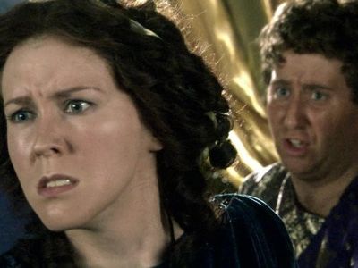 Jim Howick and Alice Lowe in Horrible Histories (2009)