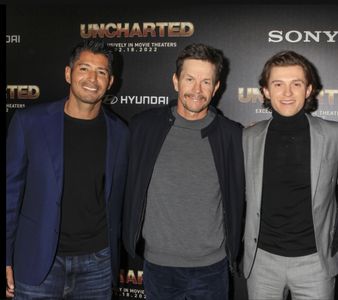 UNCHARTED movie premiere [Asad Qizilbash, Mark Whalberg, Tom Holland]