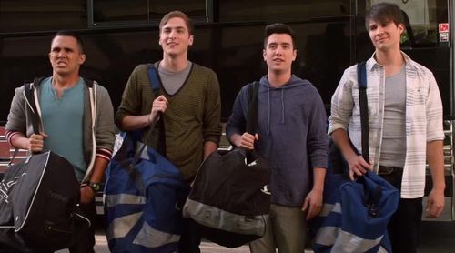 Kendall Schmidt, Carlos PenaVega, James Maslow, and Logan Henderson in Big Time Rush (2009)