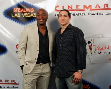 LaBrandon Shead and Nicholas George at the premier of 