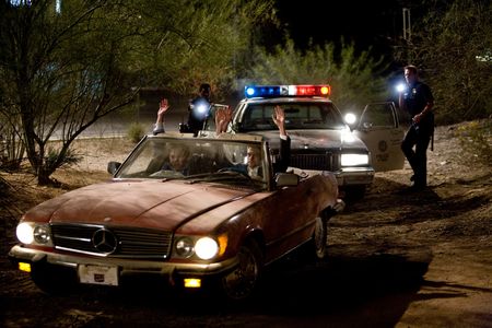 Michael Biehn, Dan Fogler, Topher Grace, and Edwin Hodge in Take Me Home Tonight (2011)