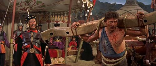 John Wayne and Ted de Corsia in The Conqueror (1956)