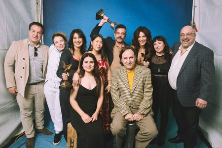 Gregg Turkington, Anaita Wali Zada, Sudnya Shroff, Babak Jalali, Rachael Fung, and Carolina Cavalli at an event for 39th