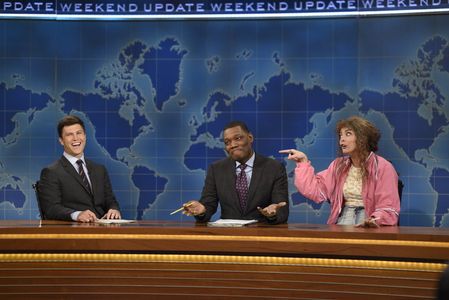 Colin Jost, Michael Che, and Cecily Strong in Saturday Night Live (1975)