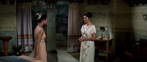 Diane Baker and Anna Synodinou in The 300 Spartans (1962)