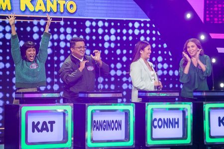 K Brosas, Connh Cruz, Adam Domingo, and Kat Galang in Family Feud Philippines (2022)