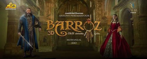 Mohanlal and Shayla McCaffrey in Barroz (2023)