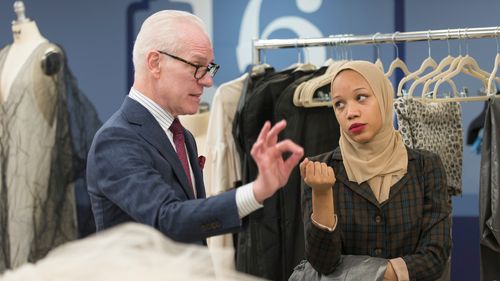 Tim Gunn and Ayana Ife in Project Runway (2004)