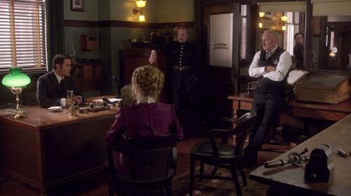 Yannick Bisson, Thomas Craig, Helene Joy, Jonny Harris, and Charlie Clements in Murdoch Mysteries (2008)