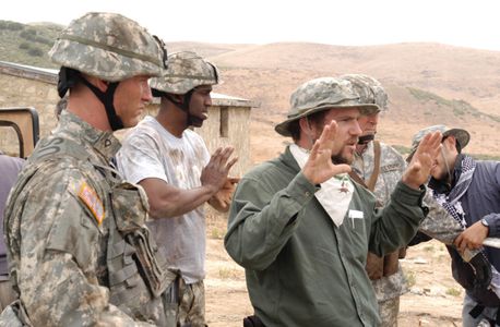 Dutch Merrick leading the Troops. During filming of 