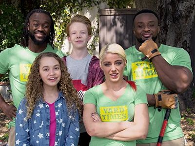 Kofi Kingston, Ettore Ewen, and Lexi Kaufman in Walk the Prank (2016)