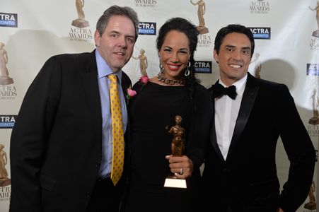 2014 ACTRA Awards Toronto w/David Sparrow & Best Actress winner Amanda Brugel.