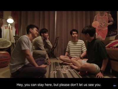 Wachirawit Ruangwiwat, Pawat Chittsawangdee, Prachaya Ruangroj, and Harit Cheewagaroon in He's Coming To Me (2019)