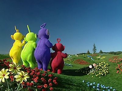 Pui Fan Lee, John Simmit, Nikky Smedley, and Dave Thompson in Teletubbies (1997)