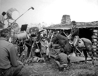 John Wayne and John Ford in The Horse Soldiers (1959)