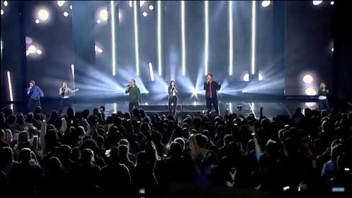 Mathew Edmondson Performing with The MiX ft. Ethan Young and Raina Harten WE Day Ottawa 2018