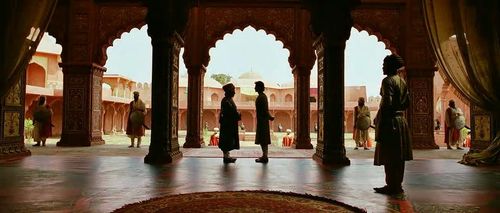 Hrithik Roshan and Kulbhushan Kharbanda in Jodhaa Akbar (2008)