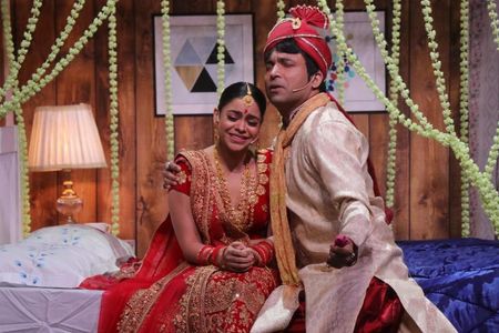 Sumona Chakravarti and Chandan Prabhakar in The Kapil Sharma Show: Team Jhalki (2019)