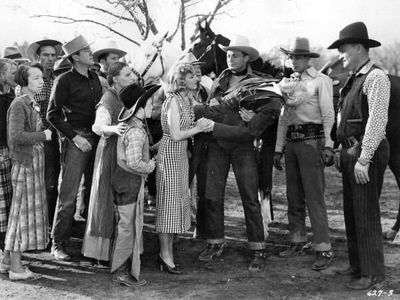 Jean Carmen, Horace B. Carpenter, Burr Caruth, Allen Connor, Ray Corrigan, Jane Keckley, Sammy McKim, and Max Terhune in