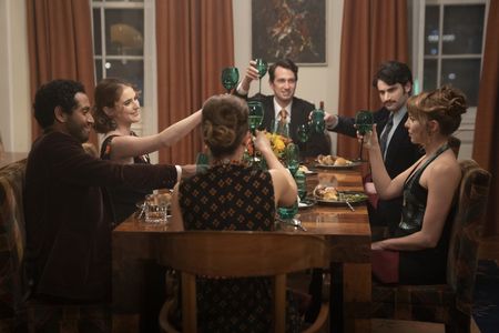 Parthenia Marshall, Ophelia Lovibond, Christian Zuber, Gillian Jacobs, Raji Ahsan, and Zachary Fineman in Minx (2022)