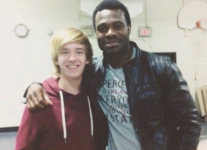 Mathew with Lyriq Bent on set of Group Home