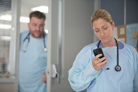 Edie Falco and Stephen Wallem in Nurse Jackie (2009)