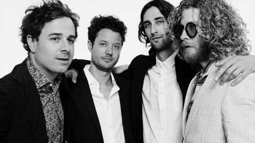 Taylor Goldsmith, Dawes, Wylie Gelber, Griffin Goldsmith, and Lee Pardini