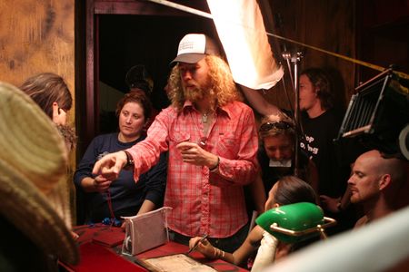 Shane Abbess directs on the set of 'Gabriel'