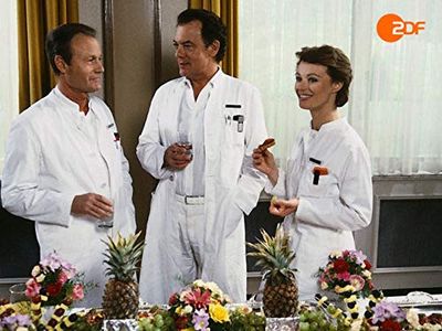 Karl Walter Diess, Ilona Grübel, and Klausjürgen Wussow in The Black Forest Hospital (1985)