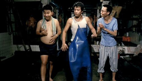 Yue Wong, Kwok Chi Tsang, and Yau Hung Yiu in Double Trouble (1984)