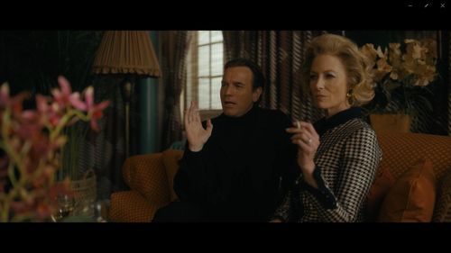 Regina Schneider as Babe Paley, along side Ewan McGregor as Halston.