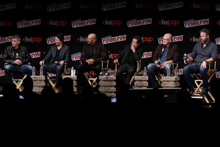 Keanu Reeves, Basil Iwanyk, Ian McShane, Chad Stahelski, Common, and Derek Kolstad