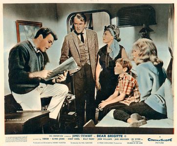 James Stewart, Fabian, Cindy Carol, Glynis Johns, and Bill Mumy in Dear Brigitte (1965)