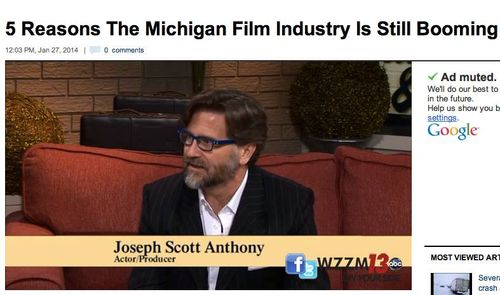 Joseph Scott Anthony SAG-AFTRA on TV representing independent film in Michigan.