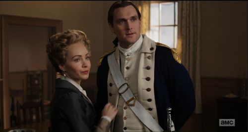 Ksenia Solo and Owain Yeoman in TURN: Washington's Spies (2014)