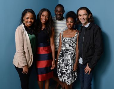 Justin Chadwick, Idris Elba, Naomie Harris, Terry Pheto, and Lindiwe Matshikiza at an event for Mandela: Long Walk to Fr