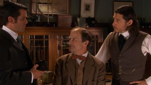 Yannick Bisson, Michael Dyson and Yannick Soulier in Murdoch Mysteries (2011)