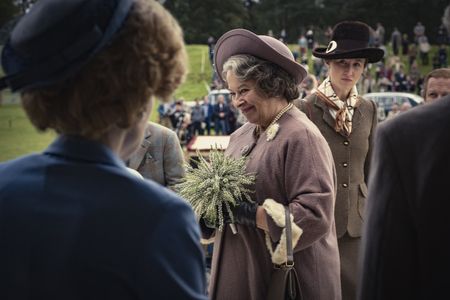 Marion Bailey, Tobias Menzies, and Erin Doherty in The Crown (2016)