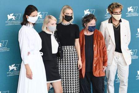 Christine Vachon, Mona Fastvold, Katherine Waterston, Christopher Abbott, and Vanessa Kirby at an event for The World to