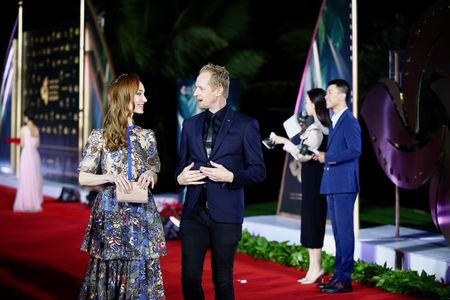 Lotte Verbeek & Darren Darnborough attend the 2nd Hainan International Film Festival Opening Ceremony