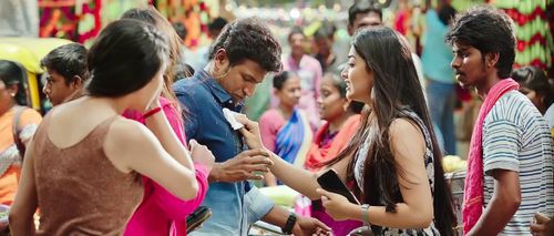 Puneeth Rajkumar and Rashmika Mandanna in Anjaniputra (2017)