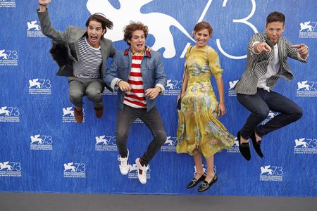 Brando Pacitto, Taylor Frey, Matilda Anna Ingrid Lutz, and Joseph Haro at an event for Summertime (2016)