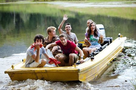 Nikolai Nikolaeff, Dena Kaplan, Thom Green, Tim Pocock, Lily Sullivan, Sarah Brennan, and Charles Grounds in Camp (2013)