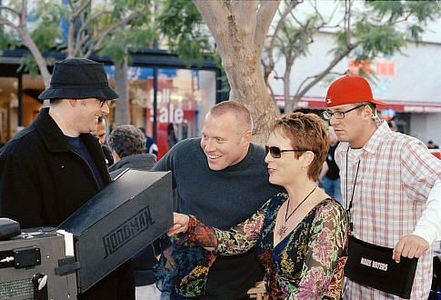 Director Mark Waters (far left),producer Andrew Gunn (second from left) and Jamie Lee Curtis (second from right).