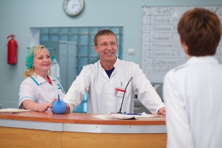 Ivan Okhlobystin and Svetlana Permyakova in Interny (2010)